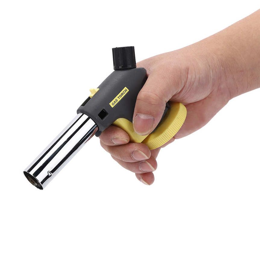Gas Blow Torch Portable Adjustable Electronic Ignition Type for Outdoors Barbecue 1300℃