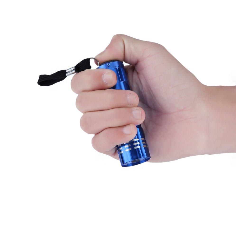 LALA NEW 9 LED Mini Ultra Bright Torch Flashlights Torch Blue Aluminium