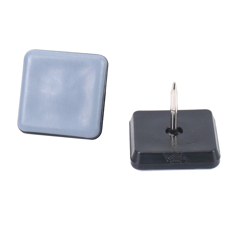 20Pcs Chair Glides Furniture Sliders PTFE Easy Moving Pads Square with Nail Feet Protector for Hardwood Floor