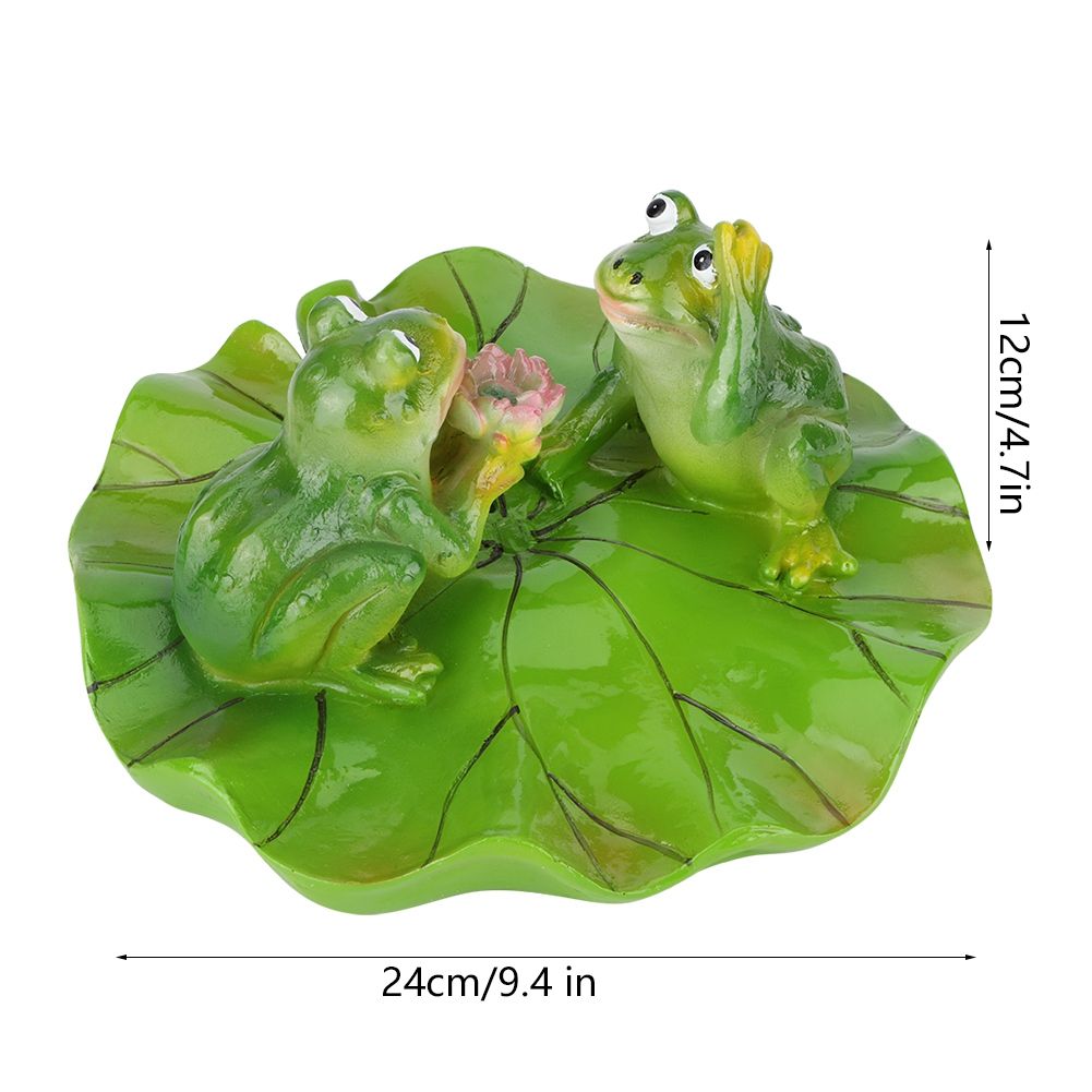 Artificial Floating Water Lotus Leaf Frog Animal Pond Fish Tank Decoration Landscape Ornament