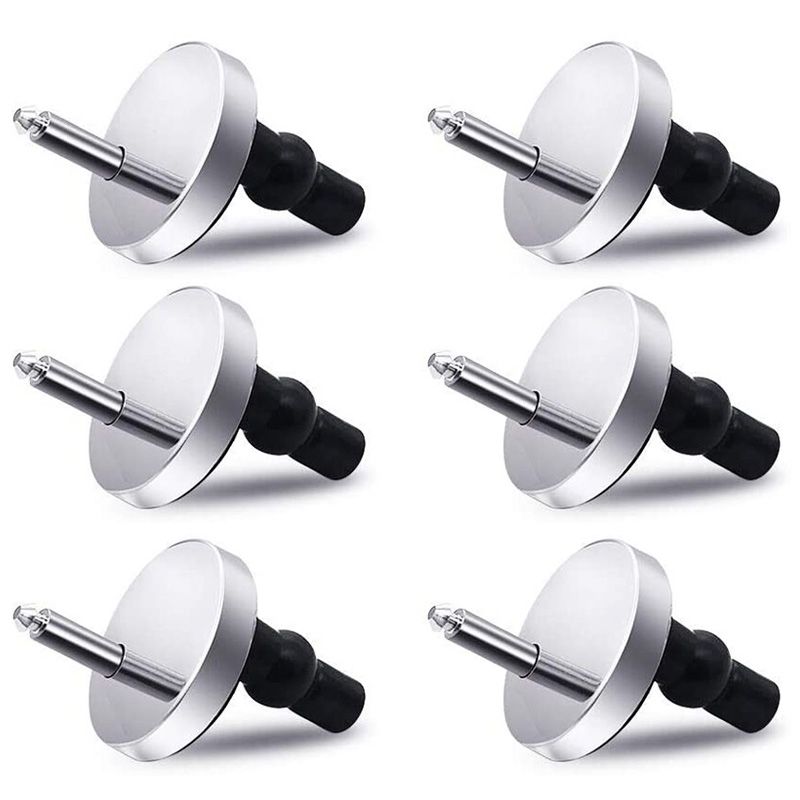 Toilet Seat Hinge Fixings 6Pcs Quick Release Top Fix Nuts Screws Hole Fittings Expanding Rubber Screws with 50MM Base