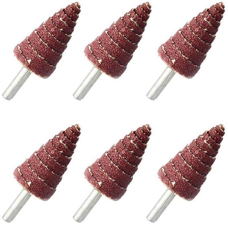 50Pcs Cone Shape Abrasive Flap Sanding Wheel Grinding Head Rotary Tool for Grinding and Polishing on Surface (6X25mm)