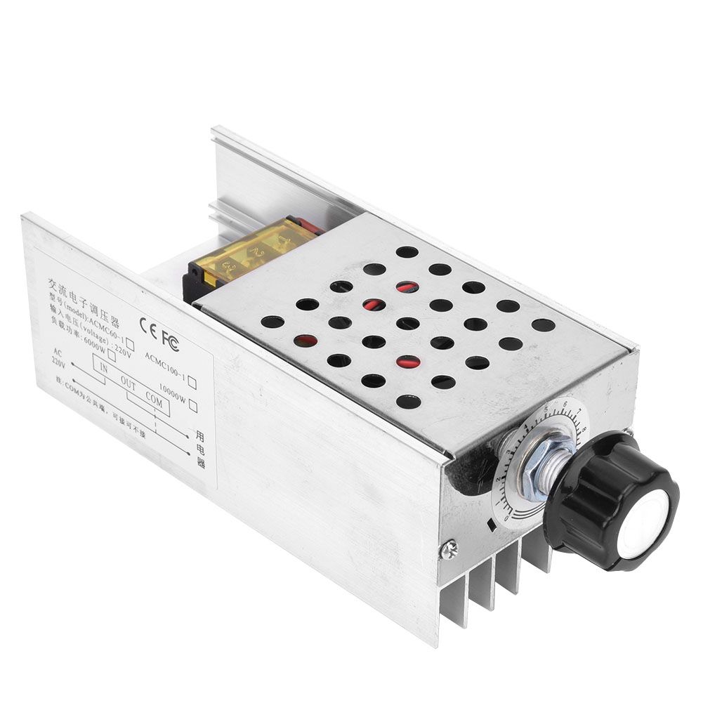 Electronic Voltage Regulator 6000W 220V SCR Speed Control Dimming Thermostat with