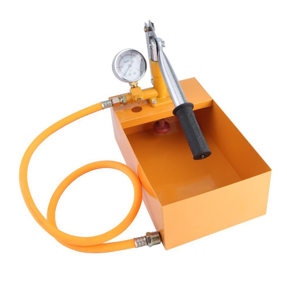 Hand Power Test Pump Water Pipe Leakage Tester Hydraulic Pressure Test Pump - yellow