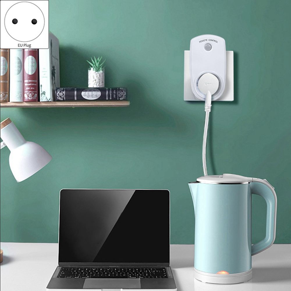 3 Pcs Wireless Remote Control Smart al Outlet Switch Set for Lights Fans Small Appliance Long Range EU Plug