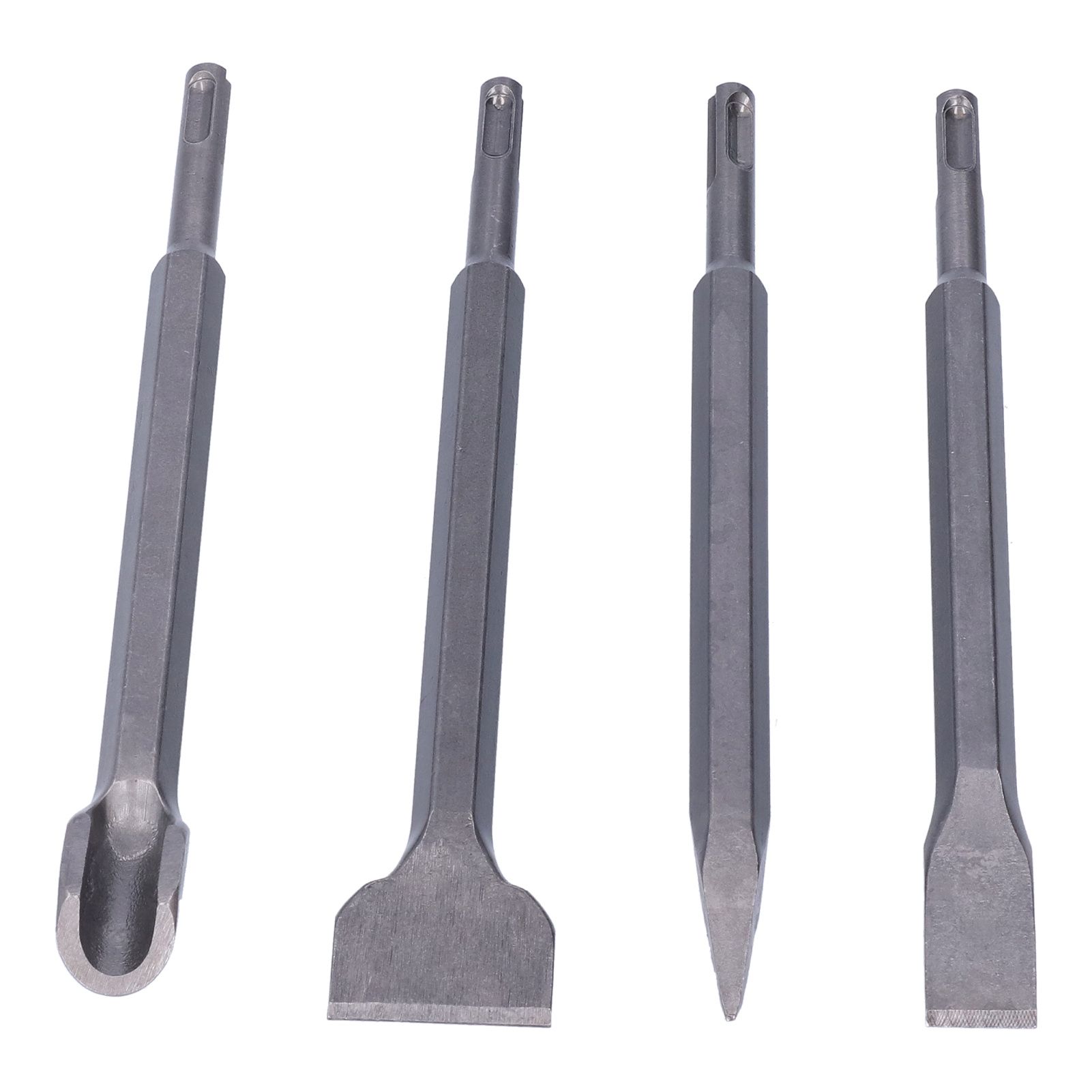 4Pcs Drill Chisel Hammer 250mm Tile Removal Concrete Grooving Tool for SDS PLUS
