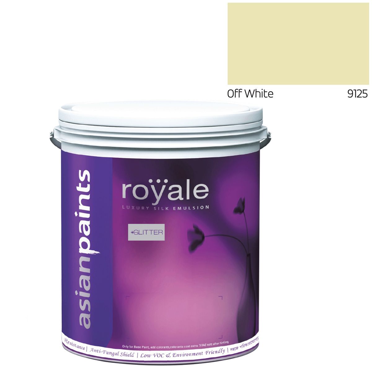 Asian Paints Royale Luxury Silk Emulsion Glitter (Gold) - Off White - 4L