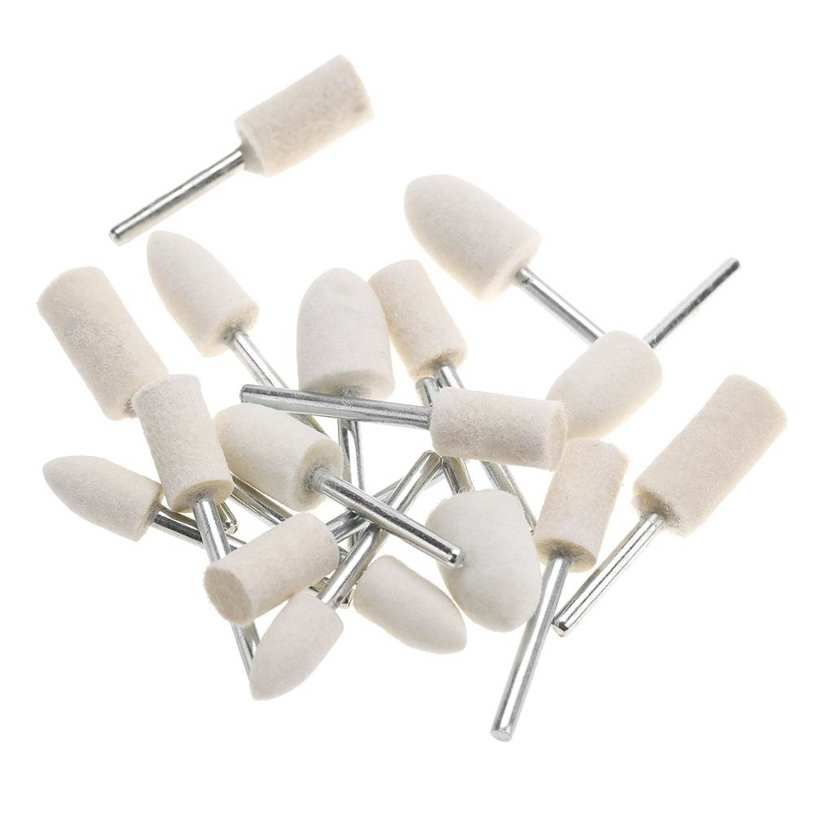 25pcs polishing heads 1 bottle of green grinding cream kit tool set felt rotary machine accessories