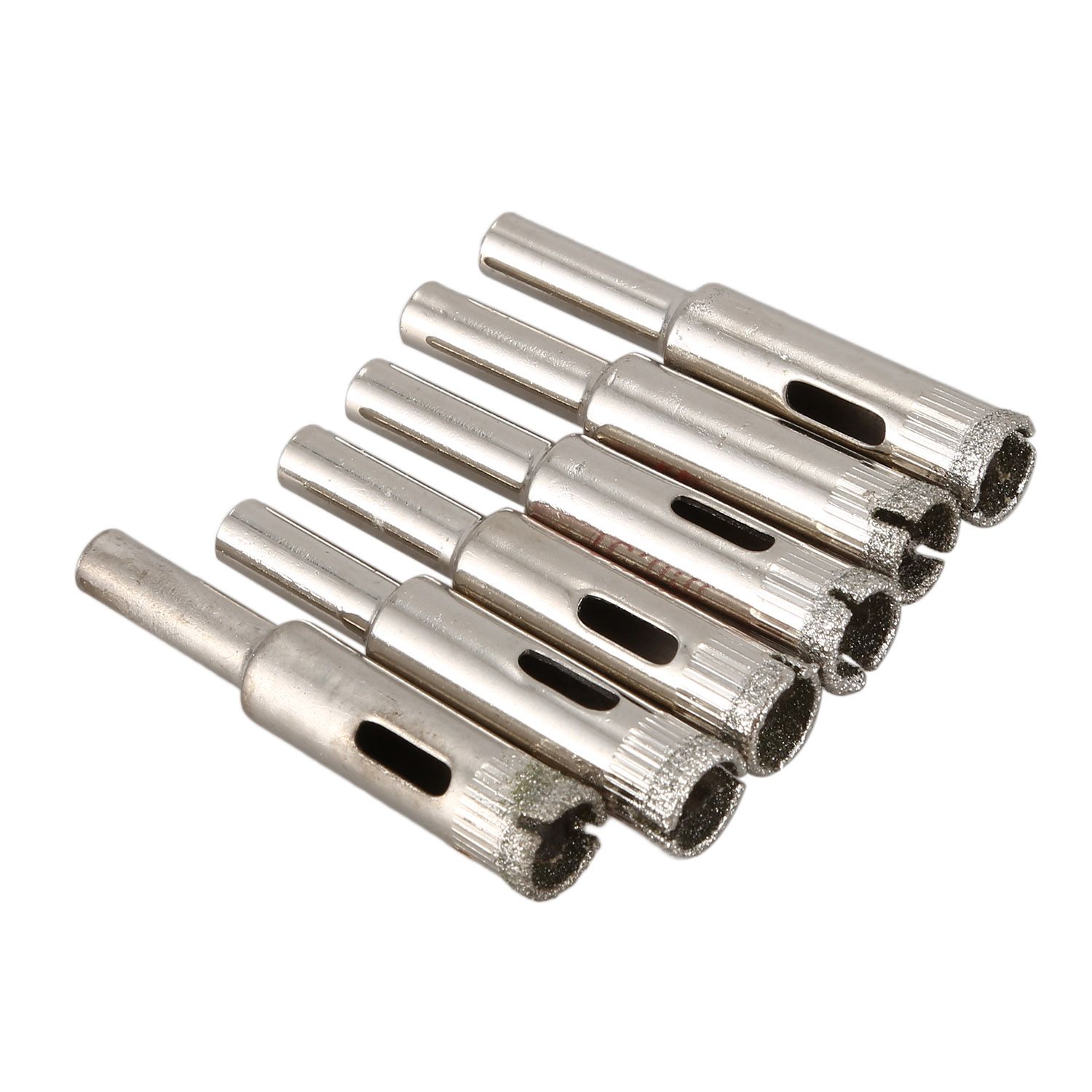 Diamond Coated 10mm Dia Drill Bit for Ceramic Glass Tile Hole Saw 6 Pcs