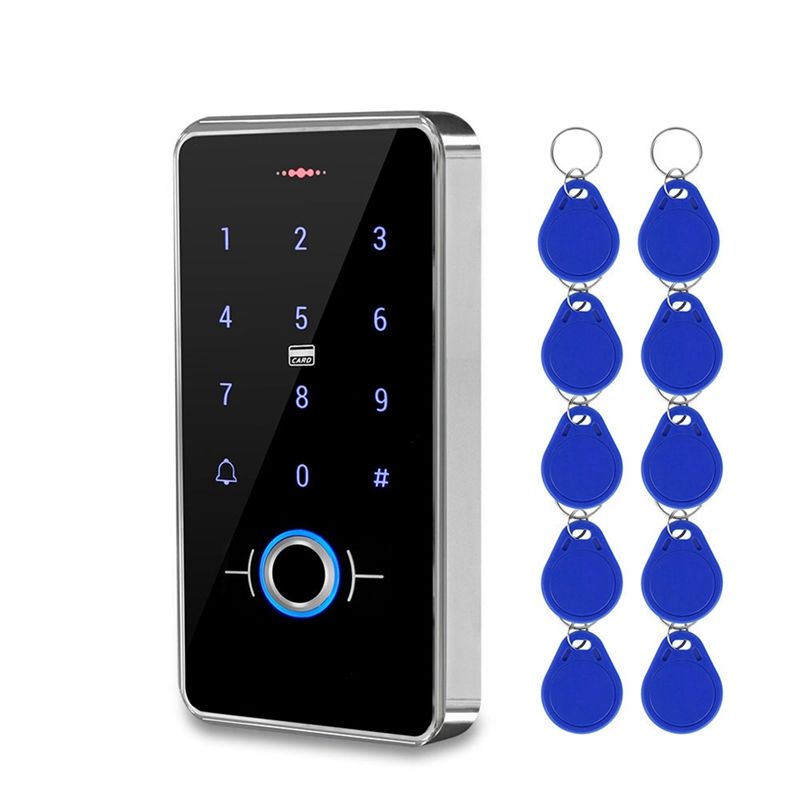 IP68 Waterproof Fingerprint Access Control System RFID Reader Standalone Access Controller with Press Screen Panel