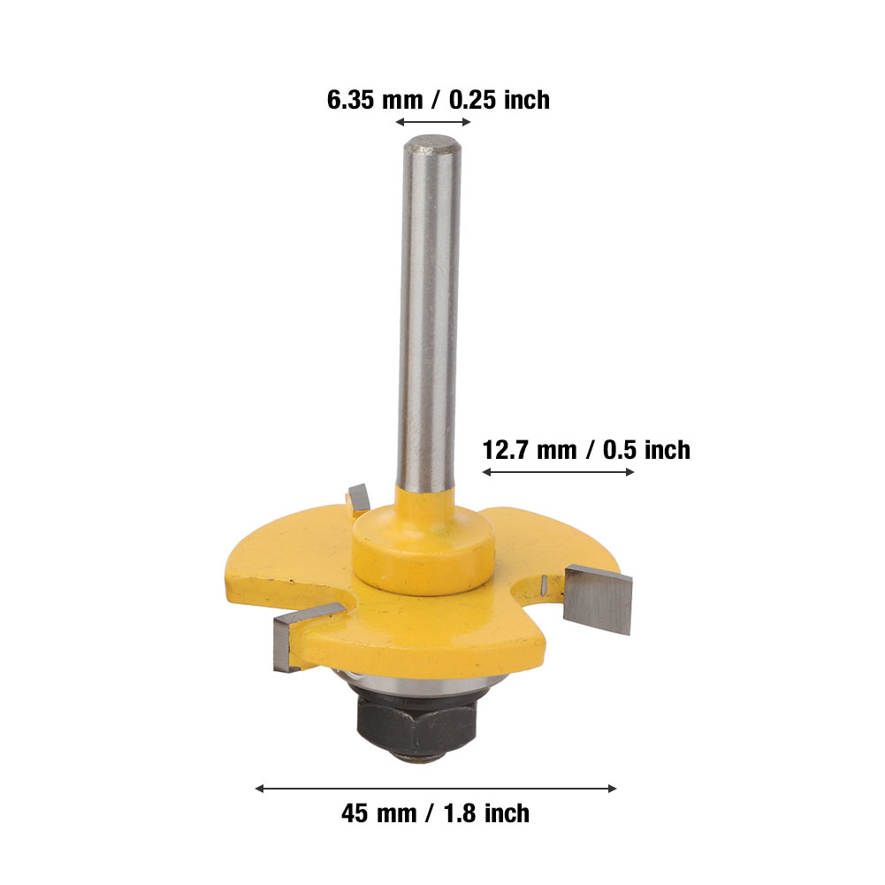 Floor Router Bit 2pcs / set Wood Cutter Shank Woodworking Frame Door Milling Bits