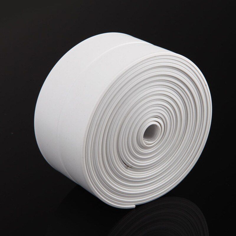 Bathroom Shower Strip Tape White PVC Adhesive Waterproof Kitchen Tape Sink Caulk Wall Corner Line Sticker Ceramic Sticker