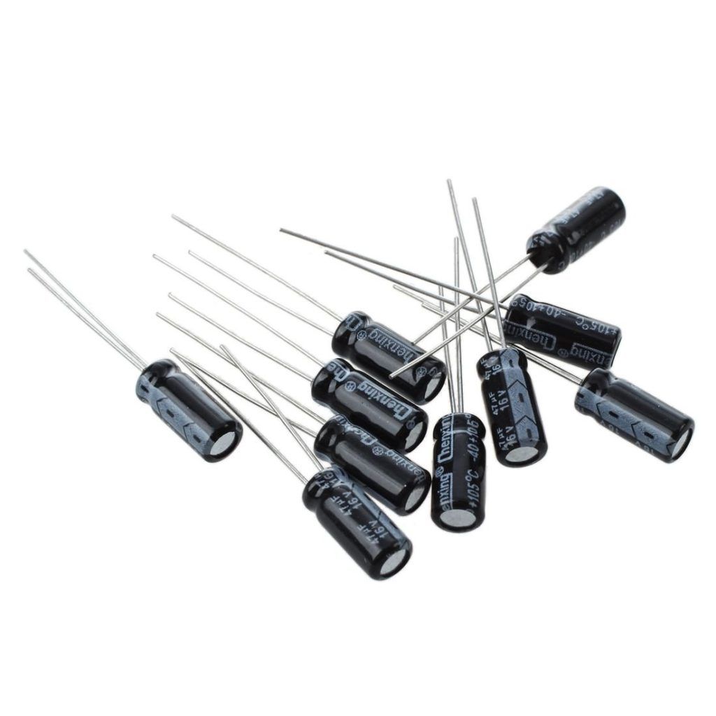 Radial 47uF Electrolytic Capacitor 16V-10Pcs