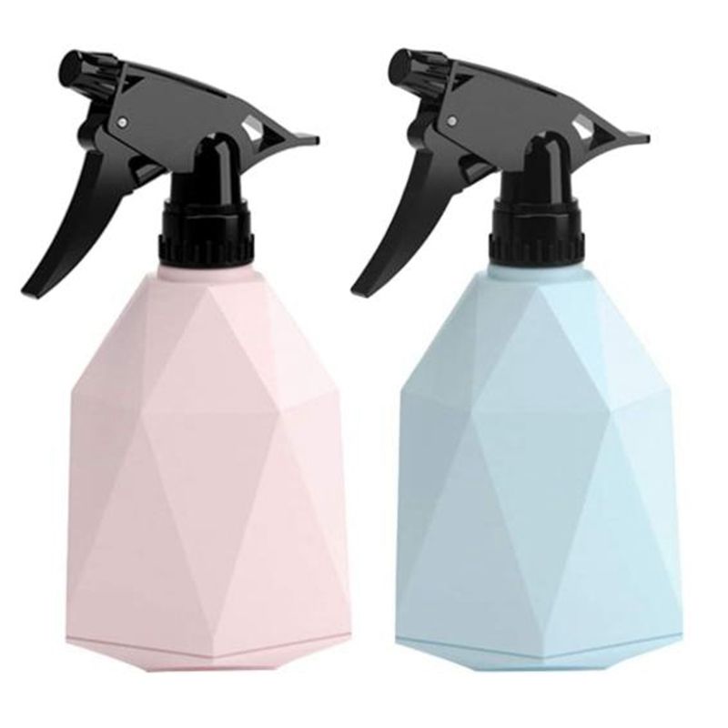 2 Pcs Watering Spray Bottle 600Ml Pressing Sprayer Bottles Geometric Spritzer for Outdoor Indoor Household(Random Color)