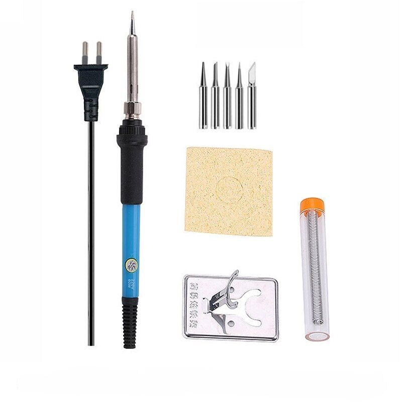 Adjustable Temperature Electric Soldering Iron 220V 60W Welding Solder Rework Station Heat Pencil Tips Repair Tool