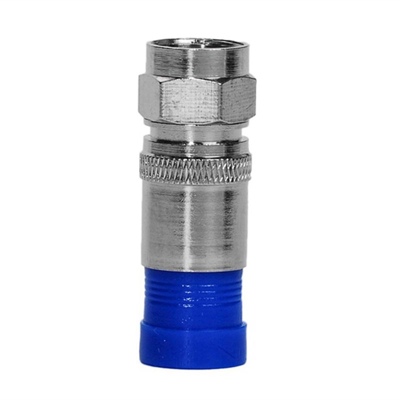 50PCS RG6 Compression Connectors Coaxial Cable Waterproof Connection F Compression Connector RG6 Coaxial Compression Tool