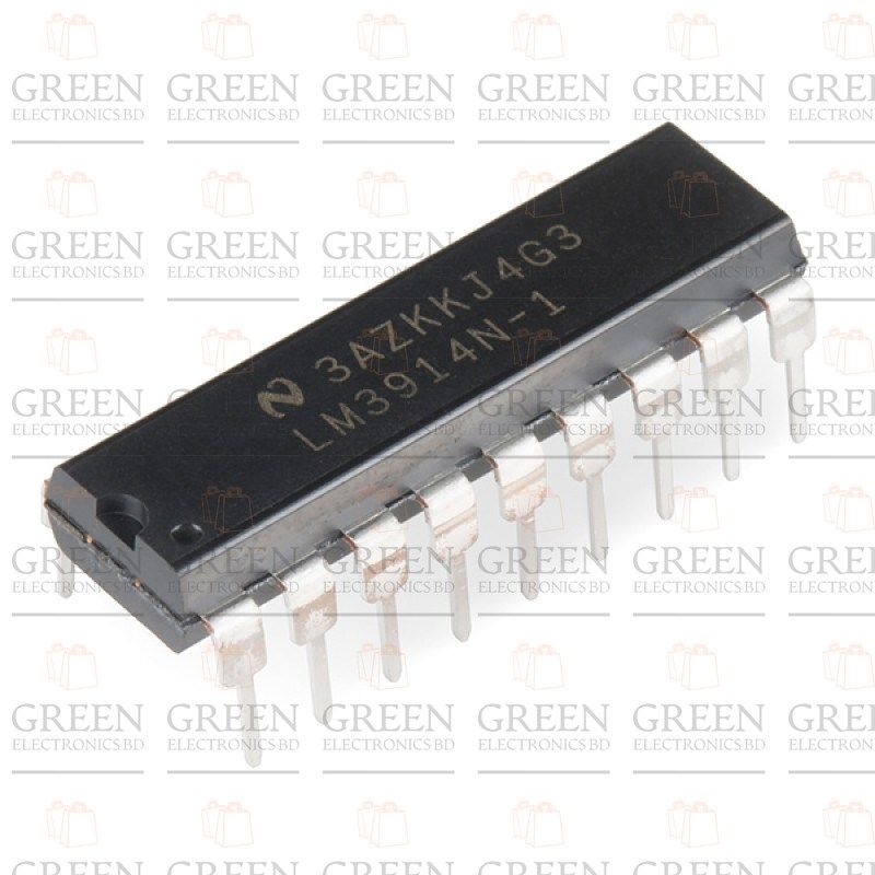 LM3914N LM3914 3914 IC LED Driver LED Lighting Drivers Dot or Bar Display 3V To 15V Input 10 Outputs DIP 18 Pin IC Electronics Components