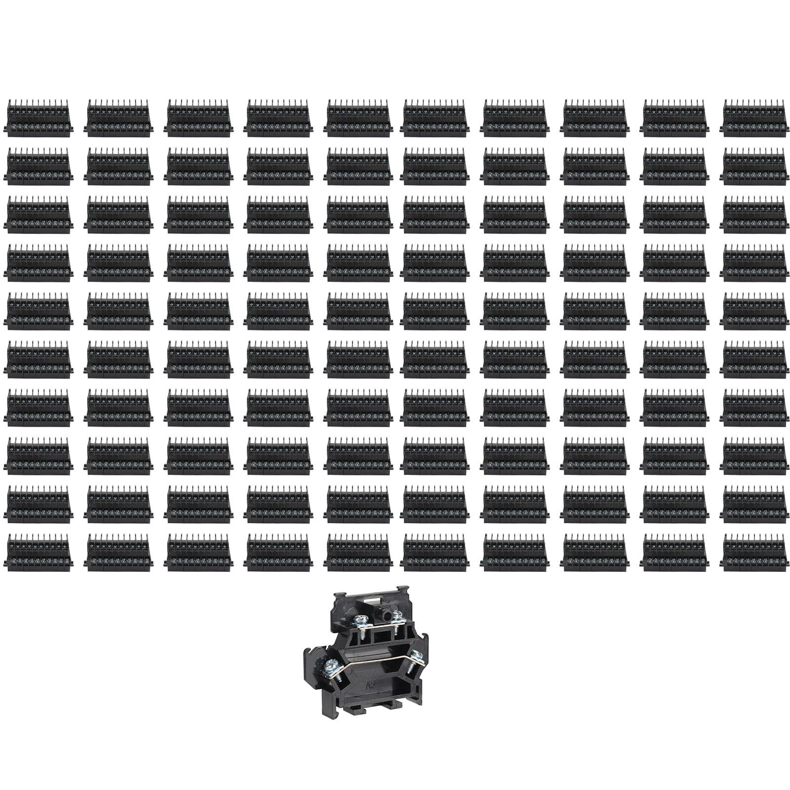 Screw Terminal Rail Combined Double Layer Block 10A 600V