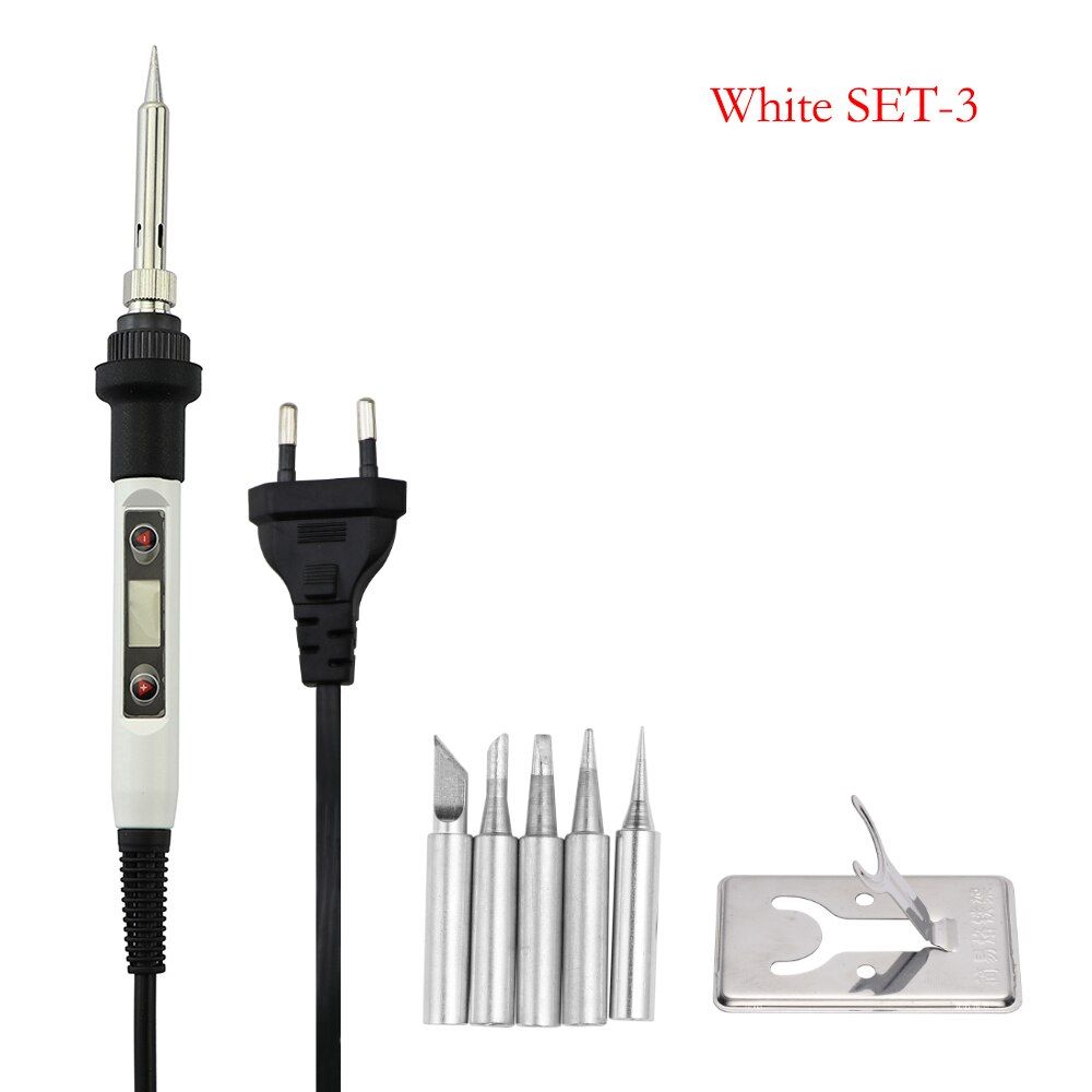 80W Electric Soldering Iron 220V 110V Digital Display Temperature Adjustable LCD Display Soldering Iron Welding Repair Tool Set