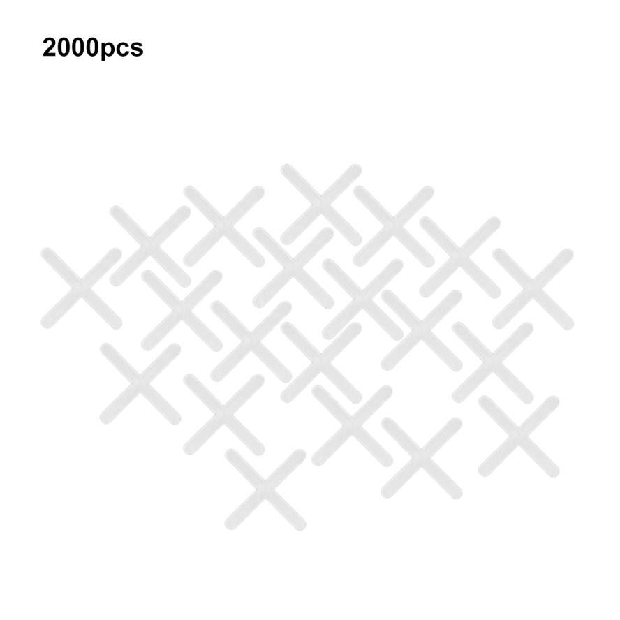 2000Pcs Ceramic Tiler Spacer Plastic Cross Tile Plumber Reuseable Leveling System 2mm/2.5mm