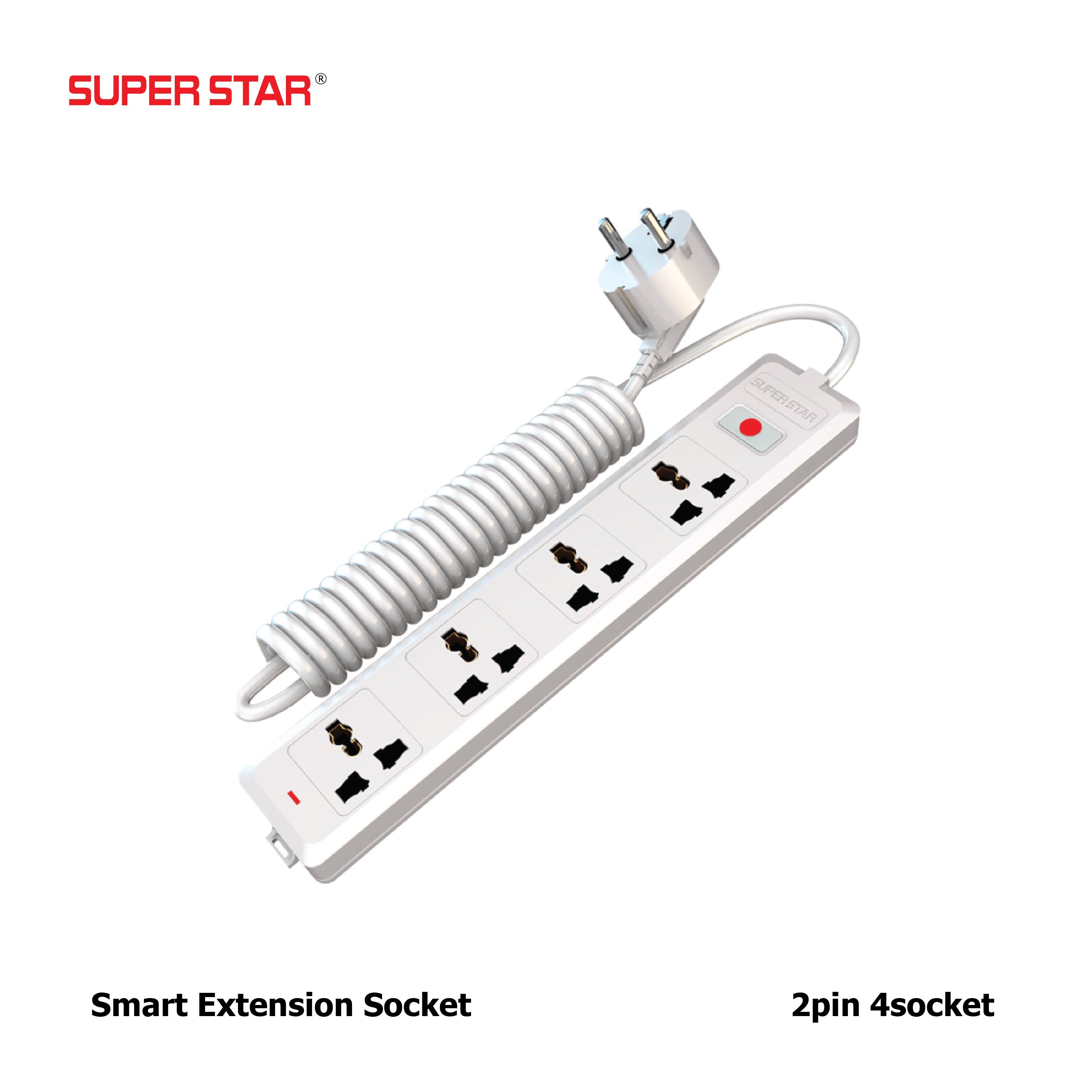 Smart Extension Socket 2 PIN 4 Socket