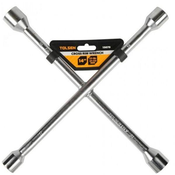 14inch 17-19-21-23mm Rim Lug Nuts Cross Wrench Tire Wheel Repair Tool 15079