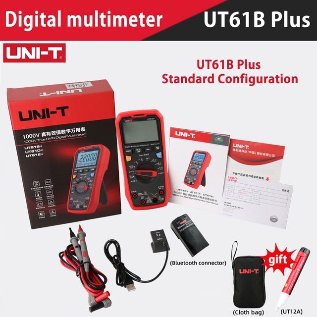 UNI-T Digital Multimeter UT61E Plus Series True RMS 1000V Auto Range Handheld Professional Tester Voltmeter multimeterAC/DC