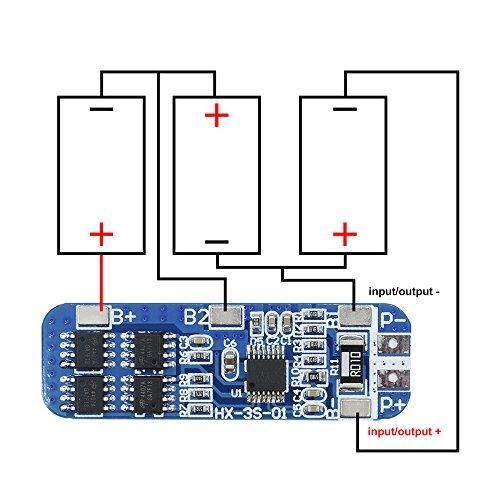 3S 10A 12V PCB BMS Protection Board For 3 Pack 18650 Battery