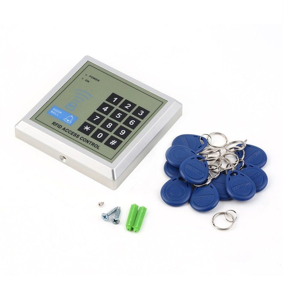 TE Electronic RFID Proximity Entry Door Lock Access Control System + 10 Key Fobs