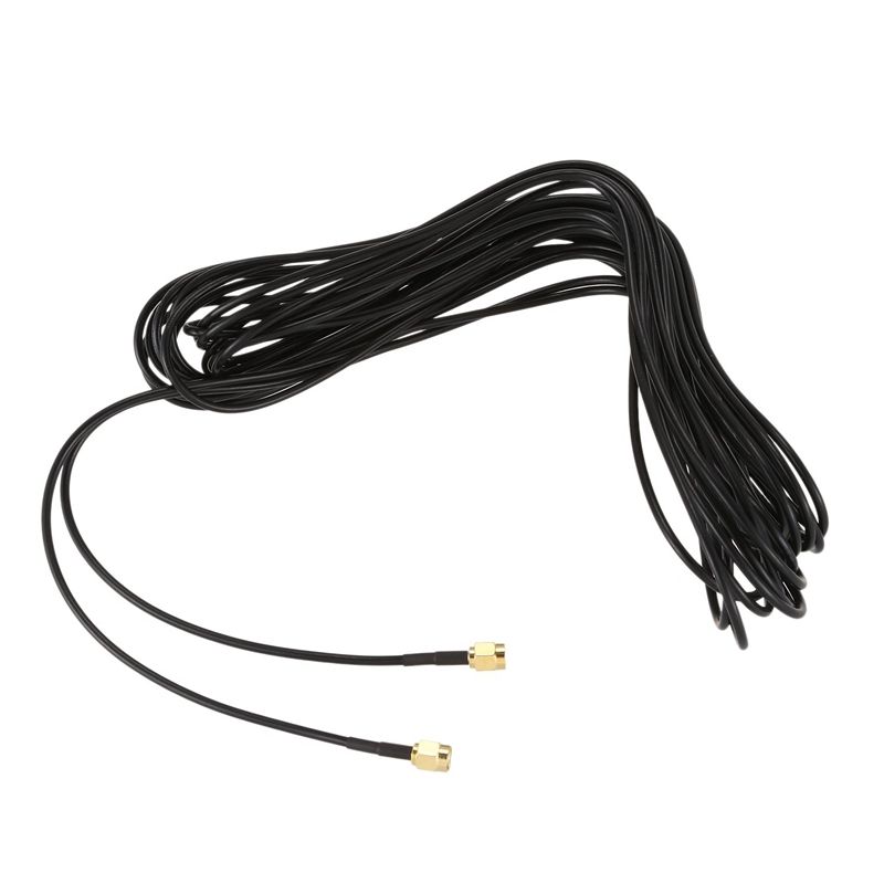 10m SMA Male to SMA Male M-M Connector RF Coaxial Pigtail RG174 Extension Cable Gold -  Gold