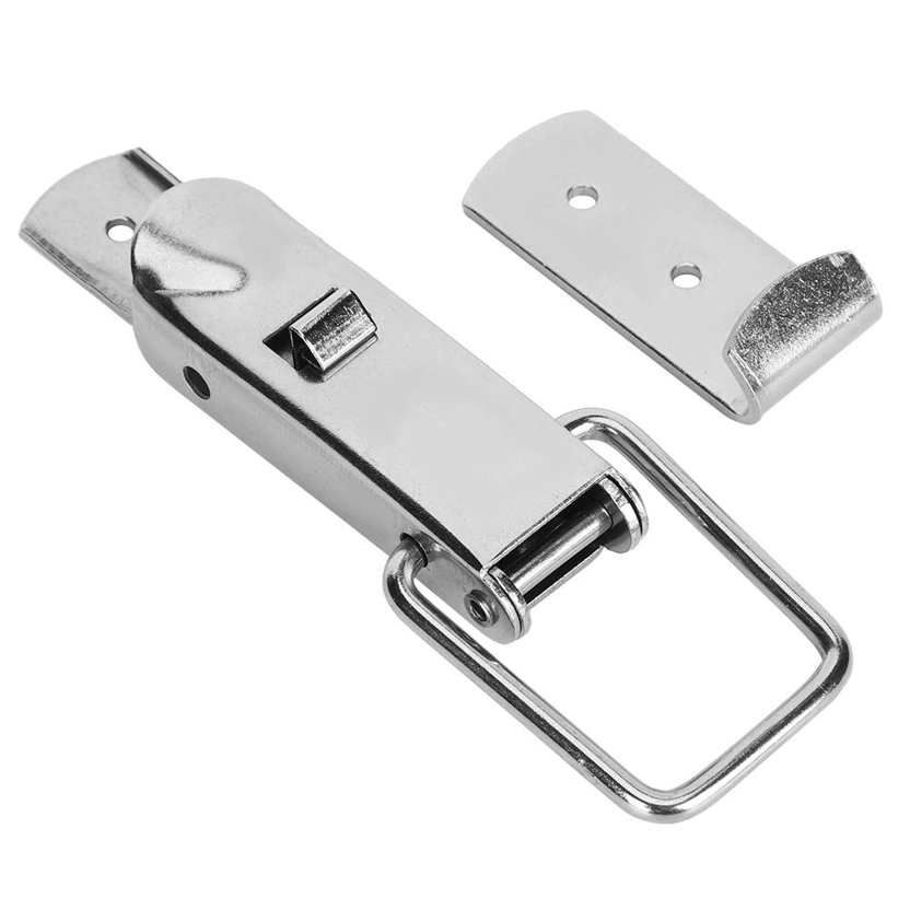 Cabinet Hasp Latch Catch Buckle Self-Locking Stainless Steel for Case Box Trunk Door