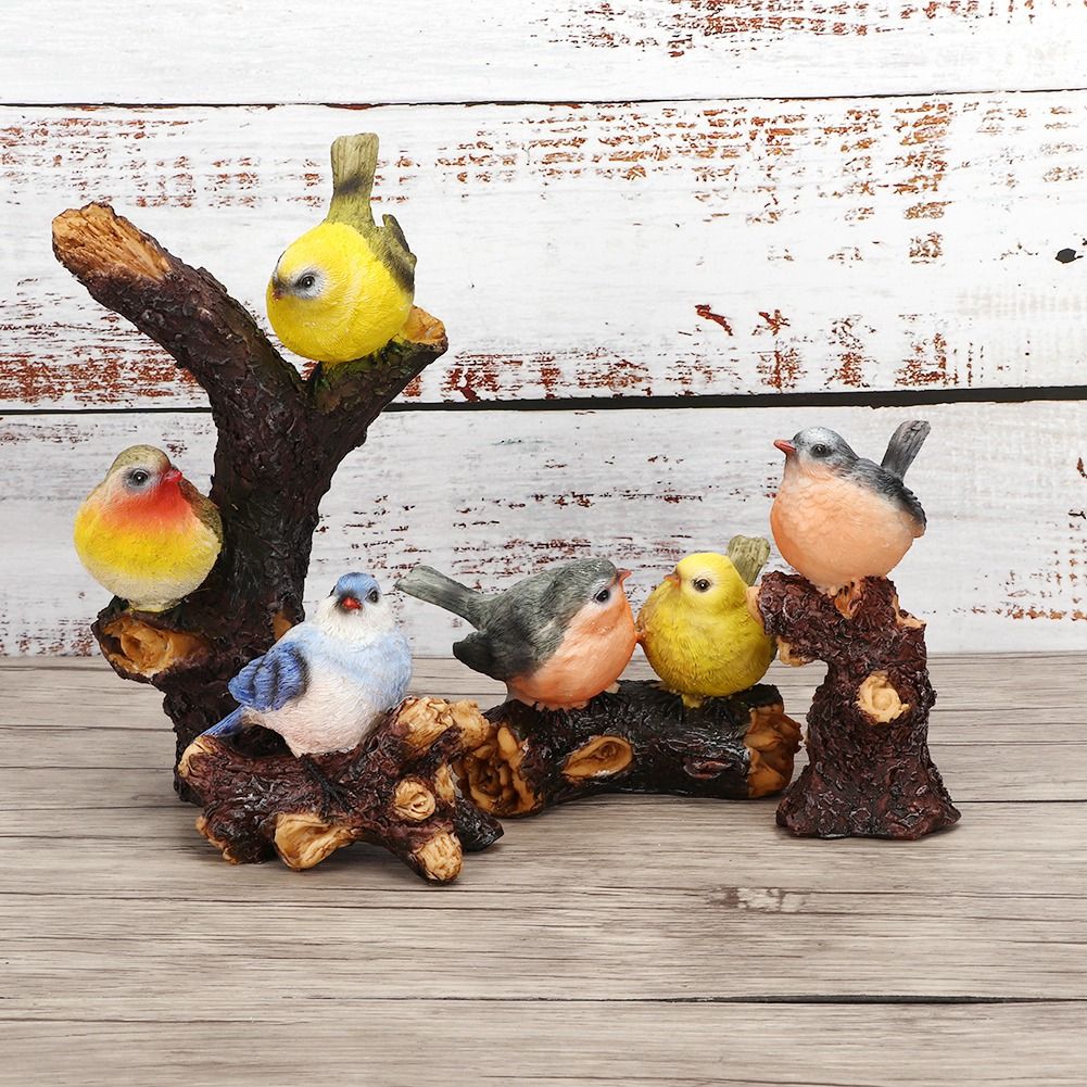 High Simulation Bird Decoration Figurine Decor Resin Vivid