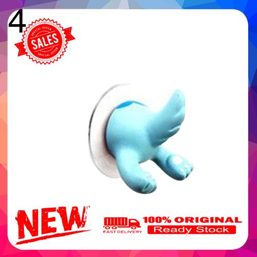 Cute Cartoon Animal Tail Sucker Suction Hook Baby Bathroom Towel Hanger Holder