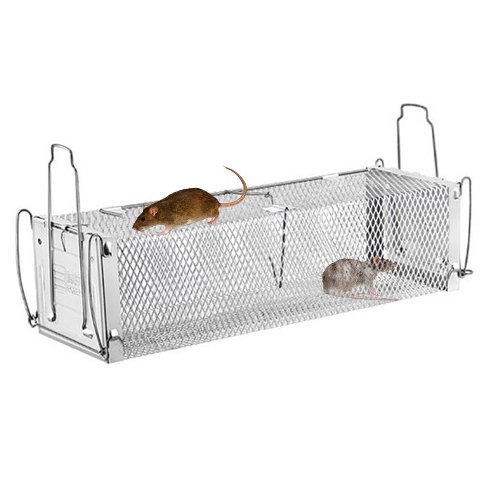 NEW Smart Door Humane Live Mouse Trap Animal Mouse Cage Rat Mouse Mice Traps for Small Rodent Animals for Indoor Outdoor #D0（B）