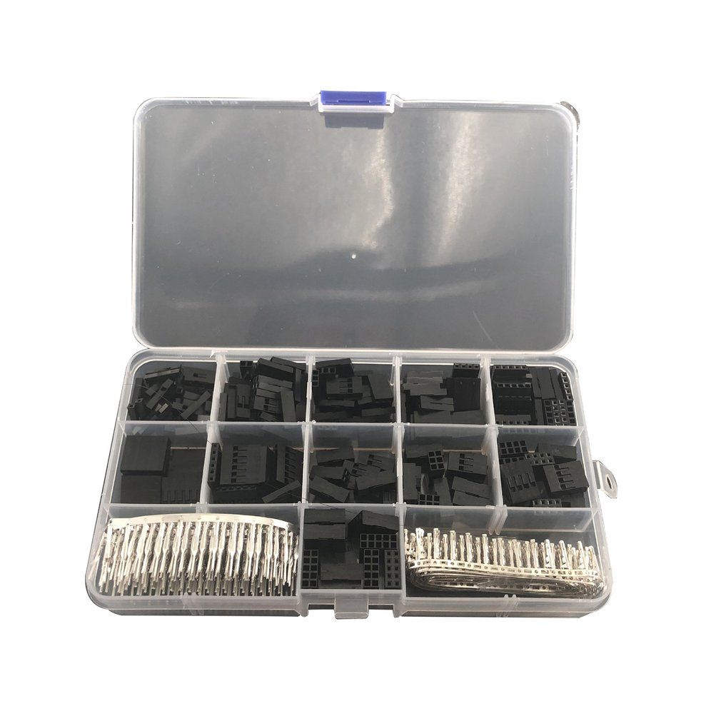 620Pcs Dupont Connector 2.54Mm Dupont Cable Jumper Wire Pin Header Housing Kit Black