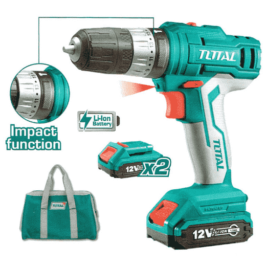 Lithium-Ion impact cordless drill Total-TIDLI1222