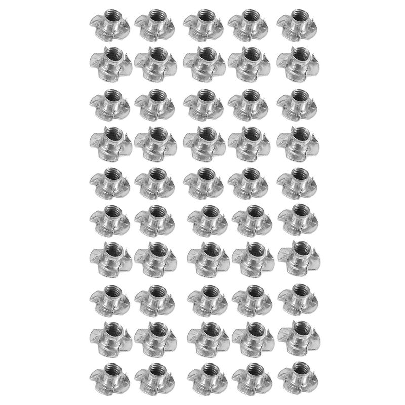 50pcs M8 metal Captive T Nuts Pronged Tee Blind Nuts Metric