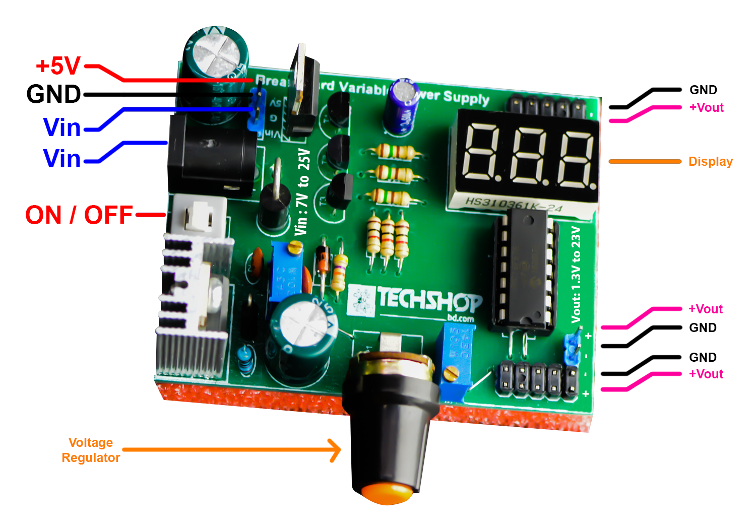 Breadboard Variable Power Supply