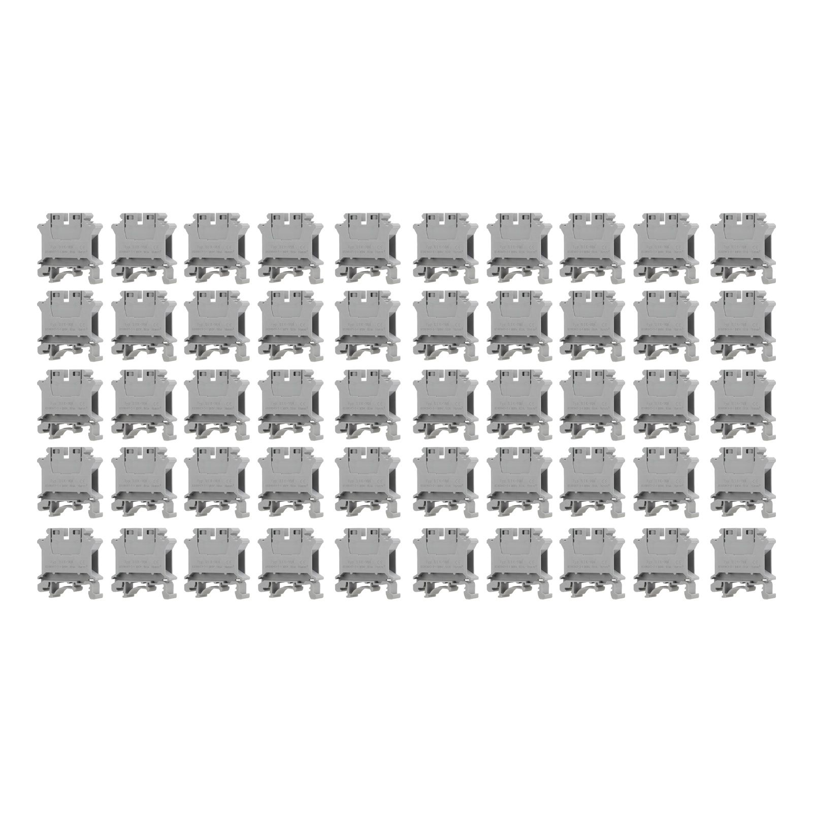 50 Pcs General Ground Terminal Block Din Rail Power Distribution 800V 101A