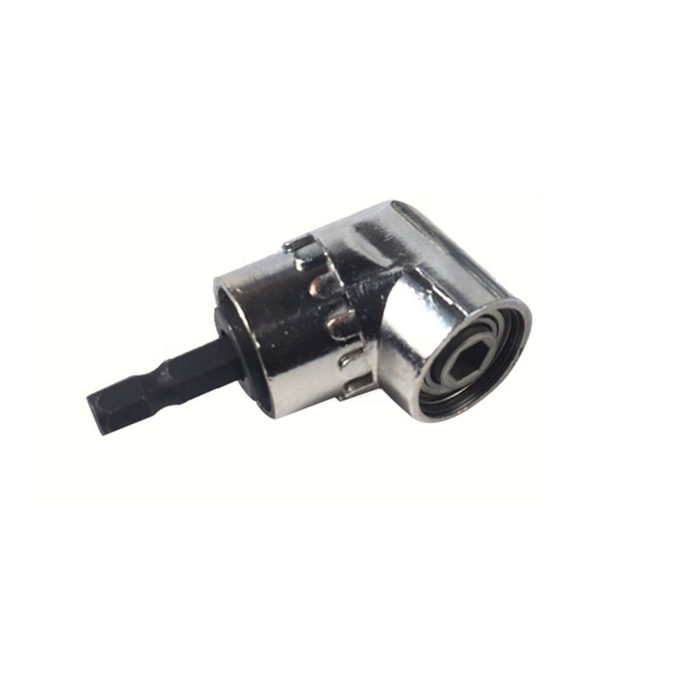 Adaptor Screwdriver Head Drill Shank Bit Steel Joint With Angle 1/4 Hex - Silver Short-type