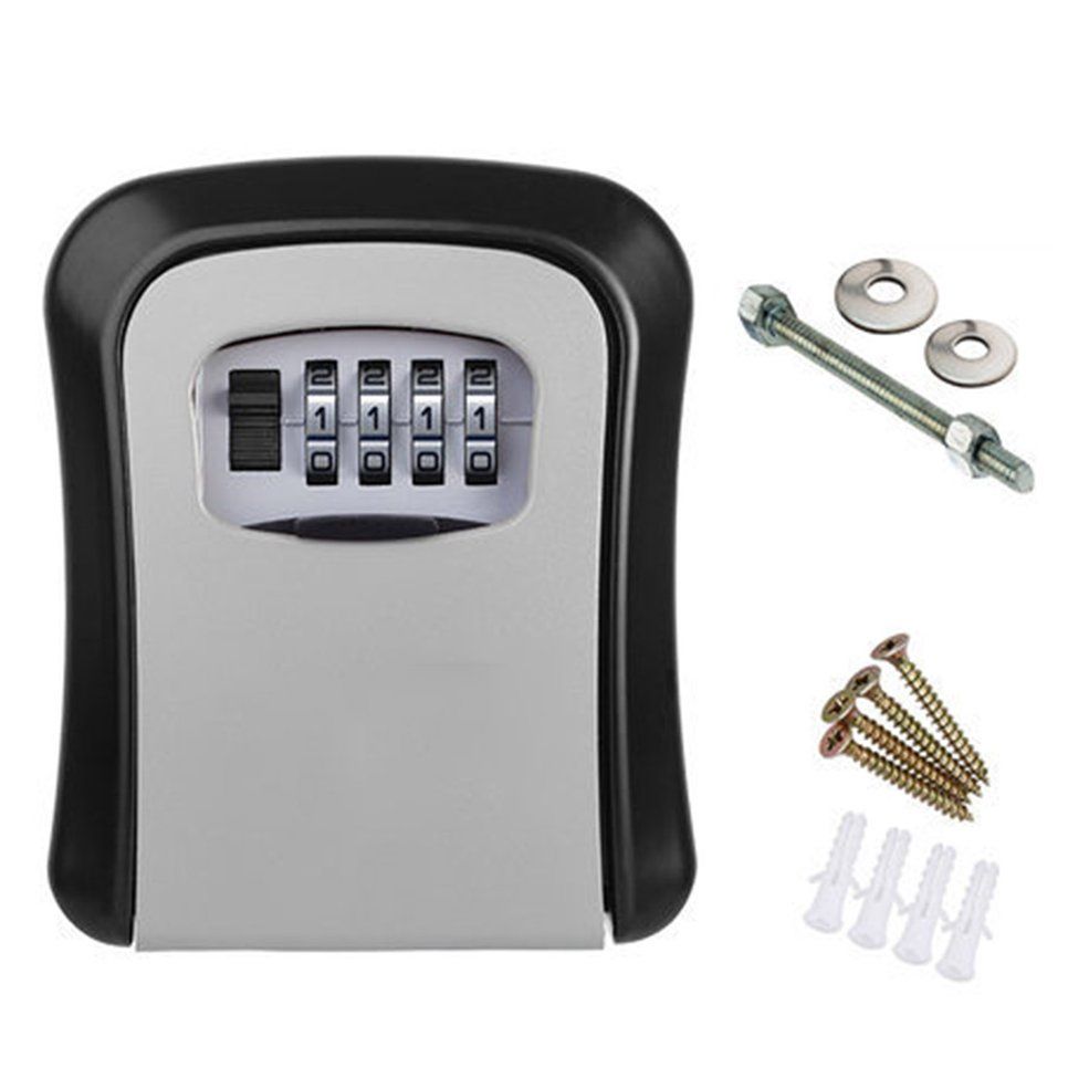 Key Card Password Box, Master Key Box, Password Lock, Decorated Cipher Key Box KS008 4 Digit Wall-mounted Curved / / / Home-Grey