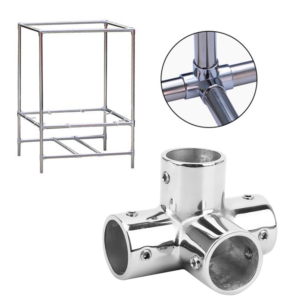 Stainless Steel Hand Rail Fittings 25mm Fitting 316 stainless steel 4-Way Round Base Hardware Accessories
