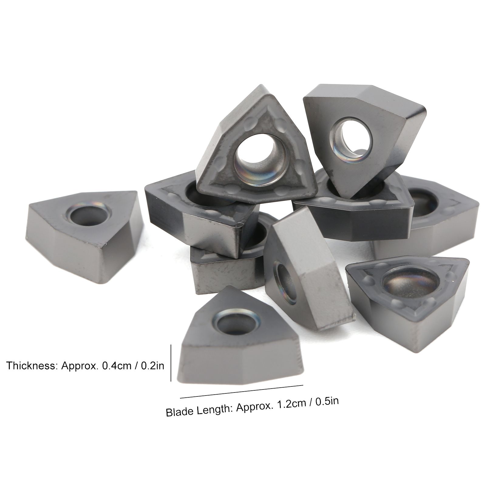 10Pcs CNC Insert Lathe Turning Tool Blade Cemented Carbide WCMT06T308‑SF LF6‑18 Industrial