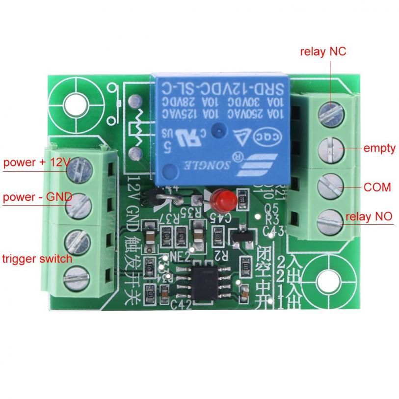 DC 12V 1 Channel Bistable Circuit Board Trigger Switch Relay Control Module HigQ
