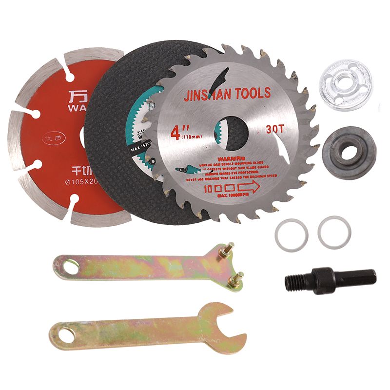 8Pcs/Set Metal Cutting Disc Polishing Wheel Wood Saw Blade Connecting Rod for Electric Drill Angle Grinder Accessories