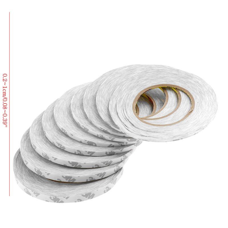 50M 2mm-10mm Strong Double Sided Adhesive Tape Sticky for Cellphone Screen LCD