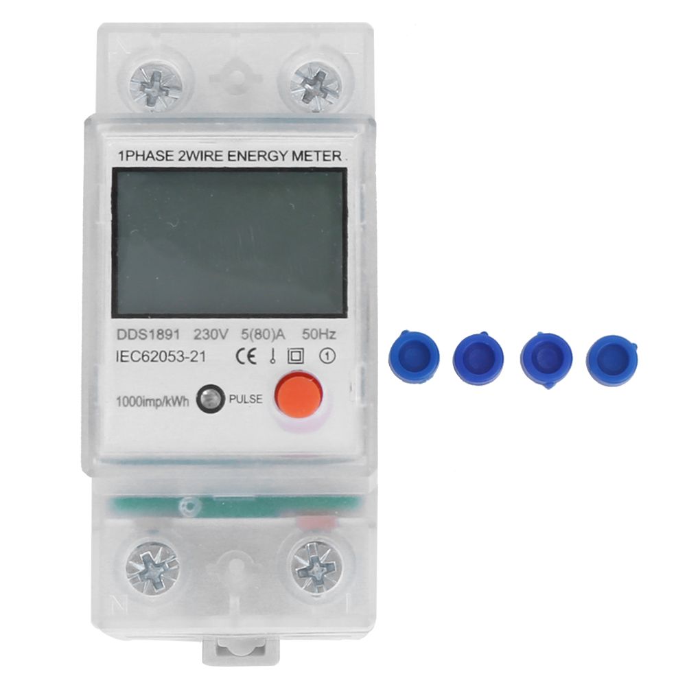 Perfect Appearance Electronic KWh Meter DIN‑Rail Electric For Industry