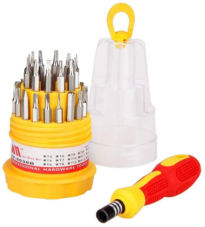 31 Pcs IN 1 Precise Multi-functional Screwdriver Set with Magnetic Bits for Household DIY Repair Nut Drivers