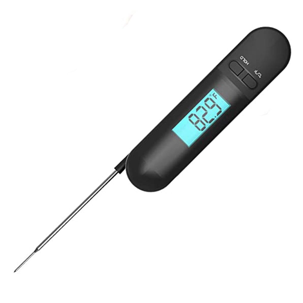 Meat Thermometer, Waterproof Ultra Fast Digital Food Thermometer with Rotation Probe and Backlight Calibration