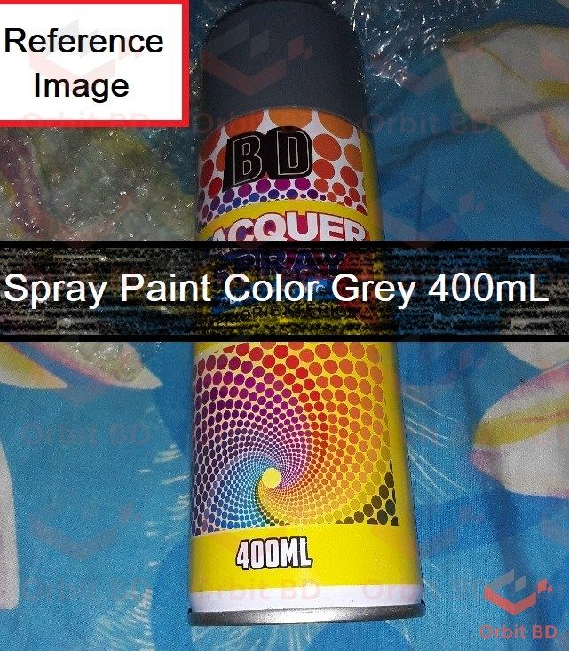 Spray Paint Color Grey 400mL Multipurpose Spray Paint Color Grey Uses Metal Wood Plastics Ceramic Glass Motor Cycles Bi-Cycle Furniture Etc.
